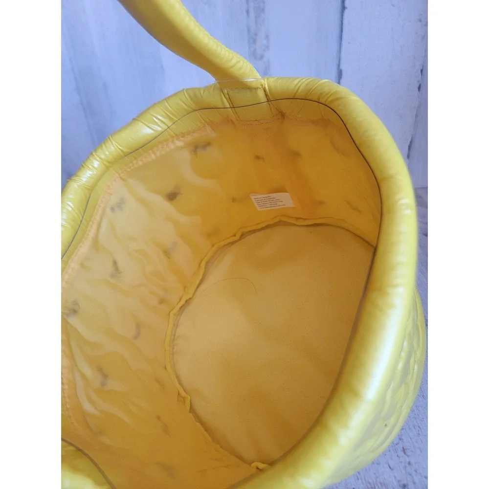 Bath body works peeps NEW quilted fabric Easter basket yellow bunny home